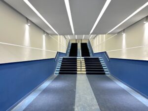A panoramic view of Grand Stade de Tanger, one of Morocco’s major football stadiums.